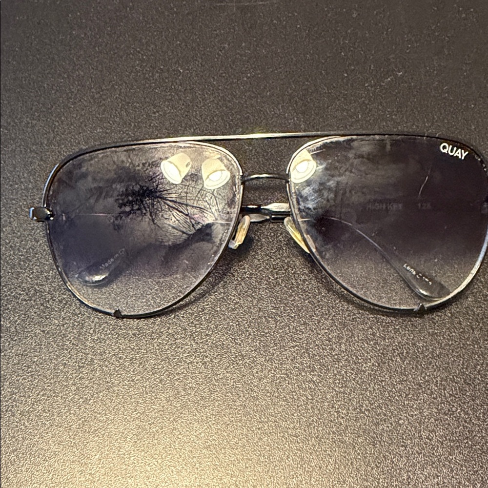 Quay Black Aviator Sunglasses